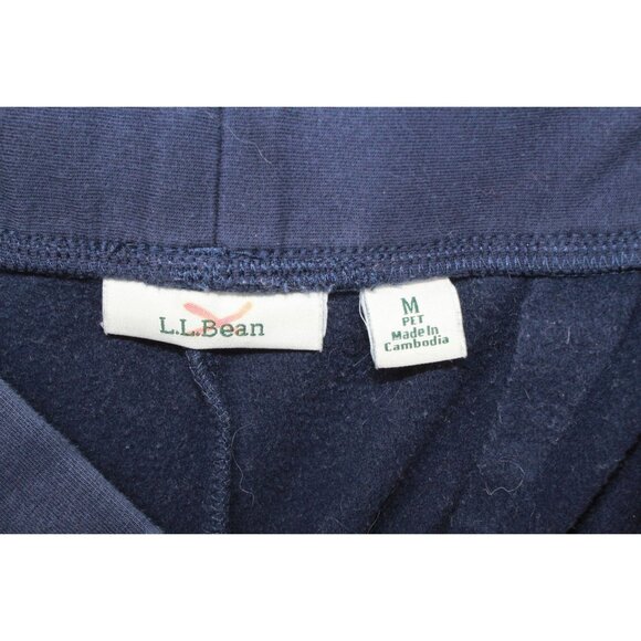 LL Bean Perfect Fit Pants Fleece Backed Straight Leg Classic Navy M Pet - Picture 7 of 11